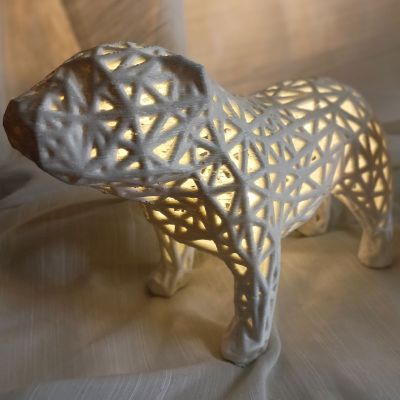 LAMPADA BRITISH BULLDOG 40cm Lunghezza 25cm Altezza