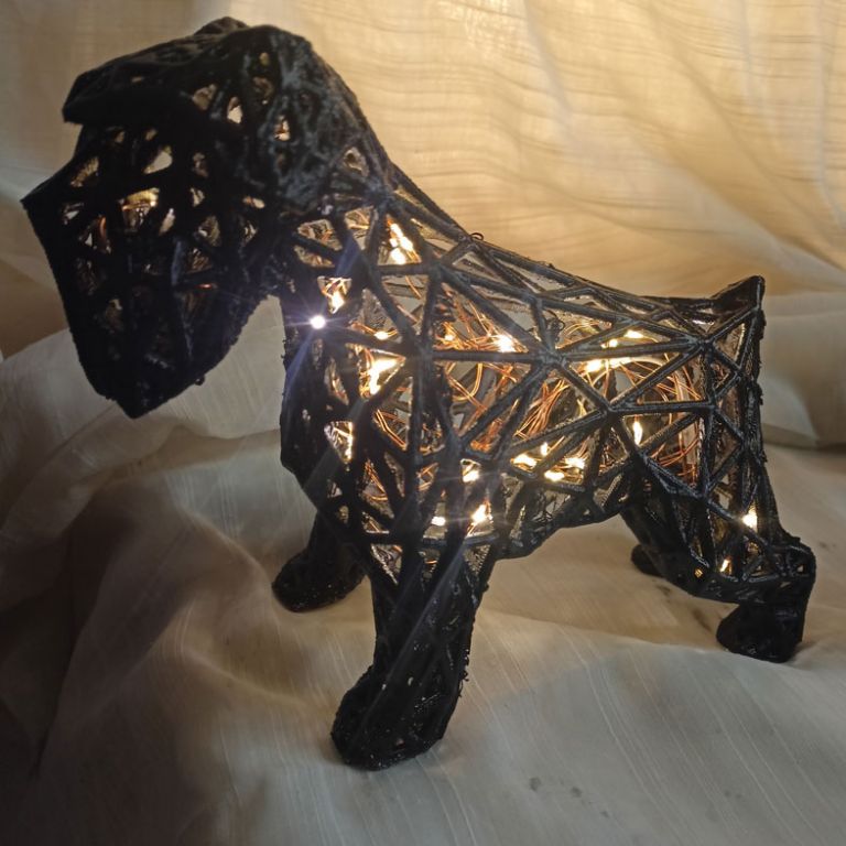 LAMPADA SCHNAUZER 40Cm Lunghezza*25 Cm Altezza