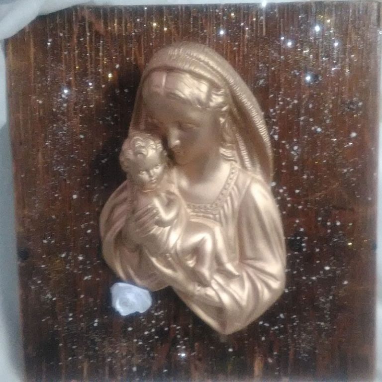 MADONNA ORO DA MURO SU ABETE